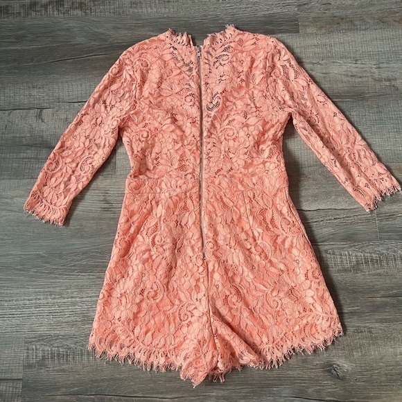 NBD Warren Romper Lace Large Dusty Rose Pink Sexy Club New Years Eve Revolve - Picture 6 of 7